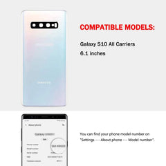 Compatible for Samsung Galaxy S10 Back Glass Cover Replacement 6.1-Inches SM-G973 All Carriers with Installation Manual + Repair