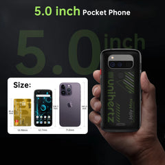 هاتف ذكي Unihertz Jelly Max 5G Mini يعمل بنظام Android 14 ومعالج Dimensity 7300 وذاكرة 12 جيجابايت وذاكرة 256 جيجابايت وكاميرا 100 ميجابكسل وبطارية 4000 مللي أمبير في الساعة وشاشة 5.05 بوصة