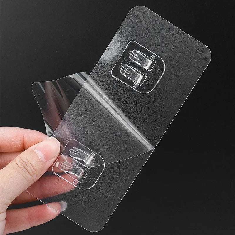 Seamless Adhesive Hooks Transparent Home Acrylic Strong Self Adhesive Hooks Bathroom Kitchen Claw Buckle Hanger Wall Hang Shelf