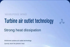 Phone Radiator RGB Light Air-cooled Light Weight Magnetic Low Noise Cooling Fan for Phone Tablet PUGB Genshin Game Fast Cooling