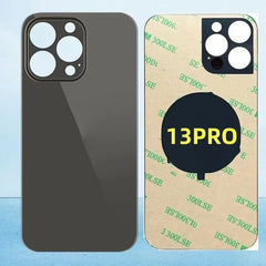 Back Glass+3M glue For IPhone 13 Pro-13 Pro Max Back Cover Glass Fast Replacement Housing Battery Cover Big Hole Rear Glass