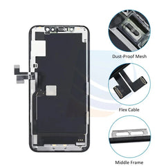 شاشة JK Incell لهاتف iPhone 11 12 13 Pro Max 14 Plus 15 Pro مع مجموعة محول رقمي ثلاثي الأبعاد لشاشة XR X Xs max البديلة