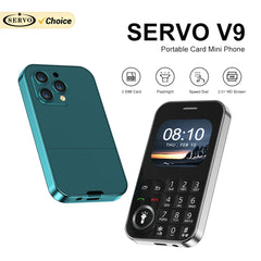 2024 SERVO V9 Model Small Mobile Phone 2G GSM 2 SIM Cards Magic Voice MP3/MP4 FM Radio 2.01inch Display Cheap Telephone Original