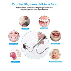 1pcs/2pcs/3pcs Metal Tongue Scraper Cleaner for Adults & Kids, Portable Stainless Steel Tongue Scrapers Brushes for Removing