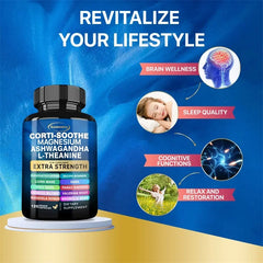 Corti-Soothe Cortisol Supplement - Manage Stress, Maintain Calm & Support Adrenal Health,with Magnesium, Ashwagandha, L-Theanine
