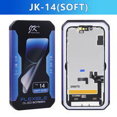 JK SOFT OLED شاشة LCD ل iPhone XS Max 12 13 14 16e Pro Max LCD شاشة تعمل باللمس محول رقمي استبدال التجميع