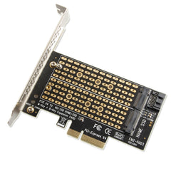 محول PCIE إلى SSD M2 M.2 NVME M Key إلى PCI Express 4.0 X4 + M2 SATA B Key إلى بطاقة Riser SATA3.0 لـ 2230 2242 2260 2280 M2 SSD