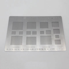 Amaoe Universal BGA Stencil 0.3/0.35/0.4/0.5/Parallel/45 Degress Hole 0.12MM Direct Heat Template Multifunction Solder Net