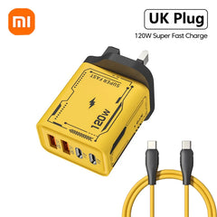 Xiaomi Original 120W Charger Ultra Fast Charging Type-C GaN Phone Charger USB-C QC 3.0 Phone Charger Adapter For iPhone Samsung