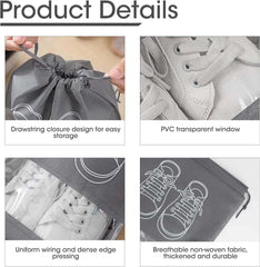 5/10PCS Shoes Storage Organizer Bags Non-Woven Shoe Dust Bags Portable Travel Shoe Bag Shoes Storage Packing Pouch Organizers