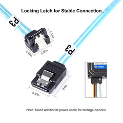 0.5m 1m SATA 3.0 Cable SATA Cable 90-Degree Right-Angle SATA-Data Cable SAS/SATA-12Gbps Cable for Nas Server-Raid SDD HDD CD DV