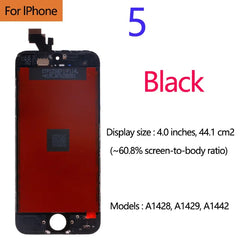 AAA+++ Quality For iPhone 5 5s 5c 6 7 LCD Display Touch Screen For 6s 7 8 Plus SE 100% Brand New LCD Digitizer tempered+Gifts