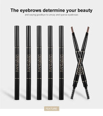 HANDAIYAN Eyebrow Pencil Automatic Rotating Double Head Long Lasting Natural Waterproof 5 Color Triangle Eyebrow Pen Make Up