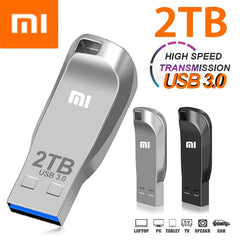 محرك أقراص فلاش شاومي 2 تيرابايت USB 3.0 صغير عالي السرعة معدني بندريف 1 تيرابايت 512 جيجابايت محرك أقراص محمول مقاوم للماء لتخزين الذاكرة U Disk
