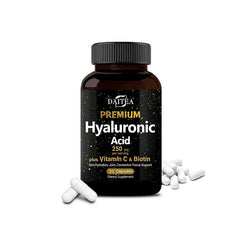 Hyaluronic Acid Supplement 250 Mg with Biotin and Vitamin C-3-in-1 - Skin Moisturization, Joint Lubrication, Hair and Eye Health