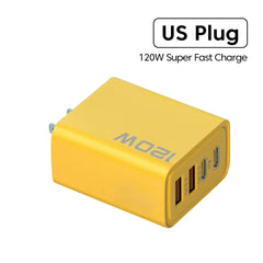 شاحن سريع 120 وات من النوع C Quick Charge 3.0 محول شاحن USB لأجهزة iPhone وSamsung وXiaomi PD USB شاحن سريع الشحن