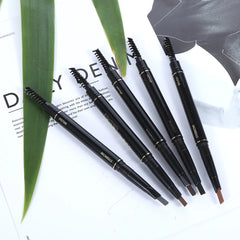 HANDAIYAN Eyebrow Pencil Automatic Rotating Double Head Long Lasting Natural Waterproof 5 Color Triangle Eyebrow Pen Make Up