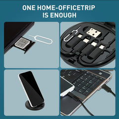 طقم كابل محول شحن متعدد المنافذ USB من النوع C إلى C بقدرة 60 وات، مجموعة تحويل USB C إلى Lightning، USB A وType C إلى Micro/Type C/Lighting