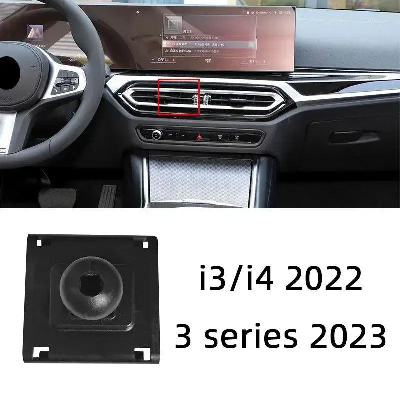 Black phone holder air vent base with square plate and center peg