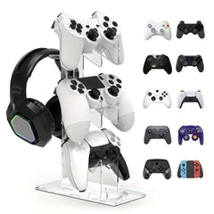 حامل وحدة تحكم عالمي ثلاثي الطبقات وحامل سماعة رأس لجهاز PS4 PS5 XBOX ONE SWITCH، حامل وحدة تحكم ملحقات الألعاب