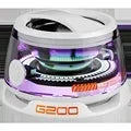 مكبر صوت بلوتوث محمول G200 مزود بإضاءة RGB ومكبر صوت مغناطيسي BT5.3 وصندوق صوت صغير مع إمكانية التشغيل لمدة 7 ساعات وحامل هاتف