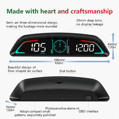 AD Car Speedometer With Alarm Water Temperature Meter G3 GPS / B3 OBD Head Up Display Accessories Auto Tachometer Clock Time