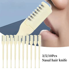 10PCS Ultra-Thin Nose Hair Scissors - Precision Trimmer, Ergonomic Design for Safe & Easy Grooming, Compact & Travel-Friendly