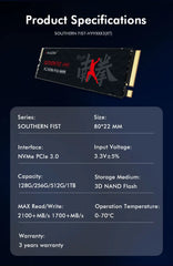 HUADISK Ssd Nvme M2 Pcie Gen3 Hard Drive Disk 128gb 256gb 512gb 1tb Internal Hard Drive For Notebook Desktop