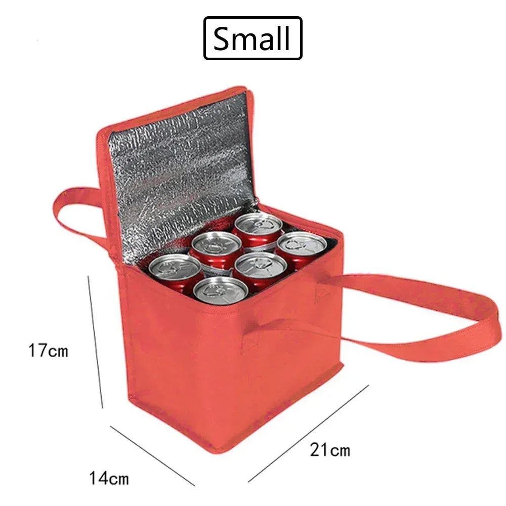 Portable Lunch Cooler Bag Folding Insulation Picnic Ice Pack Food Thermal Bag Drink Carrier Insulated Bags Food Delivery Bag - Mumzar