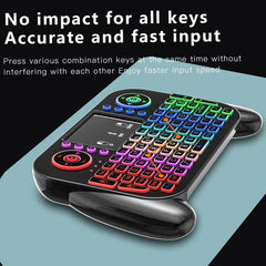 2.4G Wireless Keyboard with Touchpad RGB Backlit Keyboard Rechargeable Mini Keyboard Bluetooth 5.0 Keyboard for Android TV Box