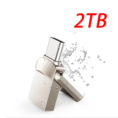 XIAOMI 2TB Metal Pendrive 2 IN 1 OTG 1TB 512GB USB Flash Drives Type C 2TB USB3.2 Pen Drive Memory Stick Type C For Cellphone PC