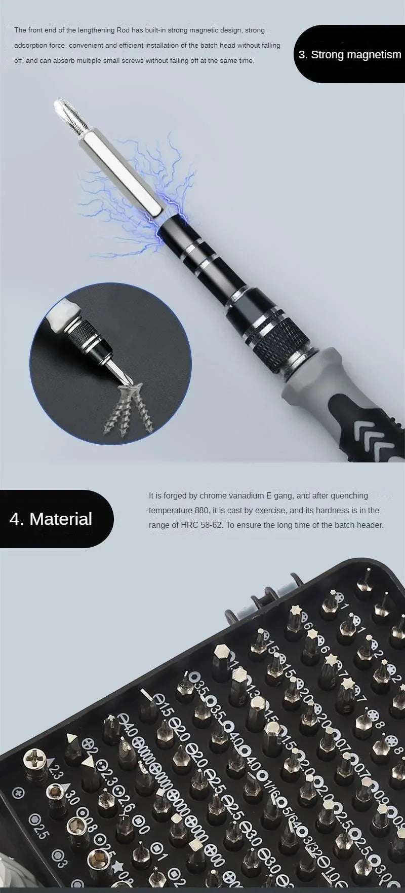 115 in 1 Multifunctional Precision Magnetic Screwdriver Set Computer PC Mobile Phone Equipment Repair Screwdrive Kit Hand Tools