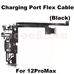 Charging Port Flex Cable for iPhone 11 12 13 14 Pro Max Mini X XS XR USB Charger Dock Connector With Microphone Ribbon Repair