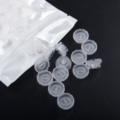 100pcs Disposable Individual Eyelash Glue Holder Grafting Eyelashes Blossom Cup Rings Eyelash Extension Adhesive Stand Holder