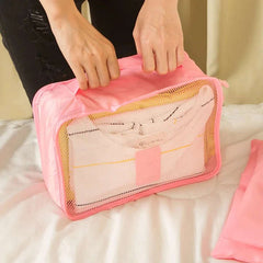Travel Set 6psc/Set For Packing Cube Clothe Storage Bag New Luggage Suitcase Organizer Pouch Kit Travel Bag Accessorie