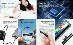 Baseus L41 Type-C to 3.5mm Jack Audio Cable Earphone Splitter Adapter for Xiaomi Huawei USB C Charger Aux Connectors Adapters