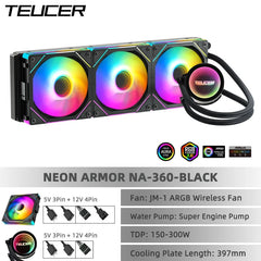 TEUCER NA-360 PC Water Cooling Radiator X99 Motherboard CPU Liquid Cooling Cooler for Intel LGA 2011 1700 1200 1155 AMD AM4 AM5