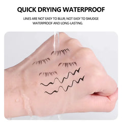 مجموعة ZVEV Lazy Lower Eyelash Stamp Eyeliner المقاومة للماء والعرق لا تفقد اللون 2 في 1 مناسبة للمبتدئين