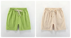 2 4 6 8 10 Years Boys Shorts Kids Sport Pant Baby Summer Clothes Children Linen Soft Cotton Shorts Newborn Toddler Casual Shorts