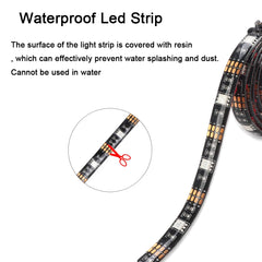 أضواء شريطية LED RGB للدراجات البخارية والدراجات وأضواء تحذيرية للسلامة، وأضواء تعمل بالبطارية للركوب الليلي والسباقات الخارجية