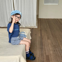 2025 Summer New Children Short Sleeve T Shirts Fashion Letter Print Boys Girls Casual T Shirts Baby Loose Tops Kids Tee Clothes