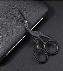 Facial Hair Scissors Rounded Professional Stainless Steel Mustache Nose Hair Beard Eyebrows Eyelashes Trimming Clippers
