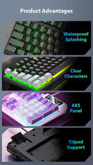 K500 Keyboard Mixed Color White Pink Keycaps 104 Keys Wired Gaming Keyboard for Laptop PC