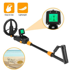7.4 Inch Waterproof Kid Metal Detectors Gold Detector Lightweight Search Coil (24"-35") Adjustable Metal Detector for Junior