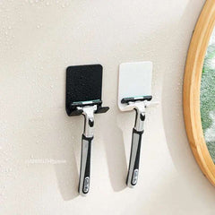 1/2/4PCS Adhesive Razor Holder Wall Mounted Bathroom For Shower Hook Rack Shaver Holder Plastic Hook Holder Razor Rack