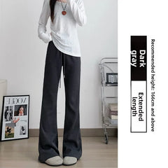 ay High Waist Bell Bot Pants Women's Summer 2025 New Casual Sports Sweatpants Small Size Slimming  Hoof Pants