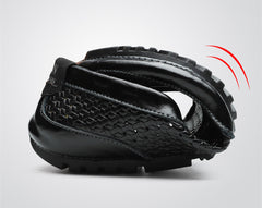 Summer Luxury Brand Men Casual Shoes Soft Genuine Leather Mens Loafers Moccasins Italian Designer Breathable Slip on Boat Shoes