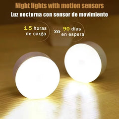 Mini LED Touch Sensor Night Lights USB Rechargeable Kitchen Bedroom Magnetic Base Wall Light Round Portable Dimming Night Lamp