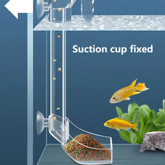 Aquarium Acrylic Feeding tube Anti-stuck fish design Transparent fish feeder Suitable for a variety of fish tanks