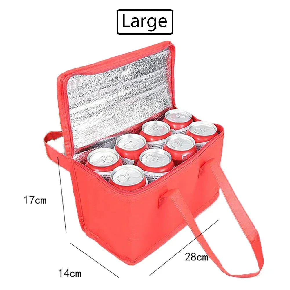 Portable Lunch Cooler Bag Folding Insulation Picnic Ice Pack Food Thermal Bag Drink Carrier Insulated Bags Food Delivery Bag - Mumzar